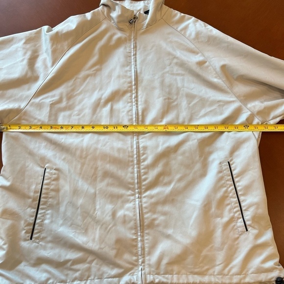 PGA Tour Jacket Mens Large Tan Vented Windbreaker Signature Collection Lined Zip - Picture 3 of 11